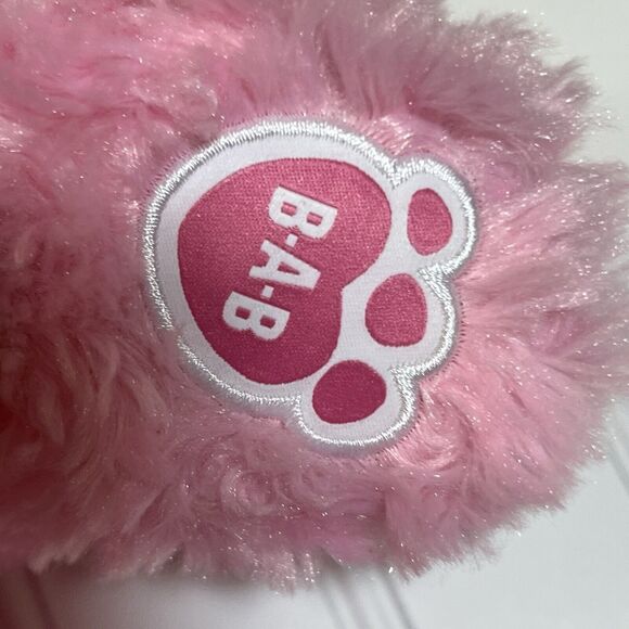 2014 Build A Bear Pink Cuddles Teddy Bear Swirly Curly Pink Hair 17" Plush-EUC! - Picture 4 of 5